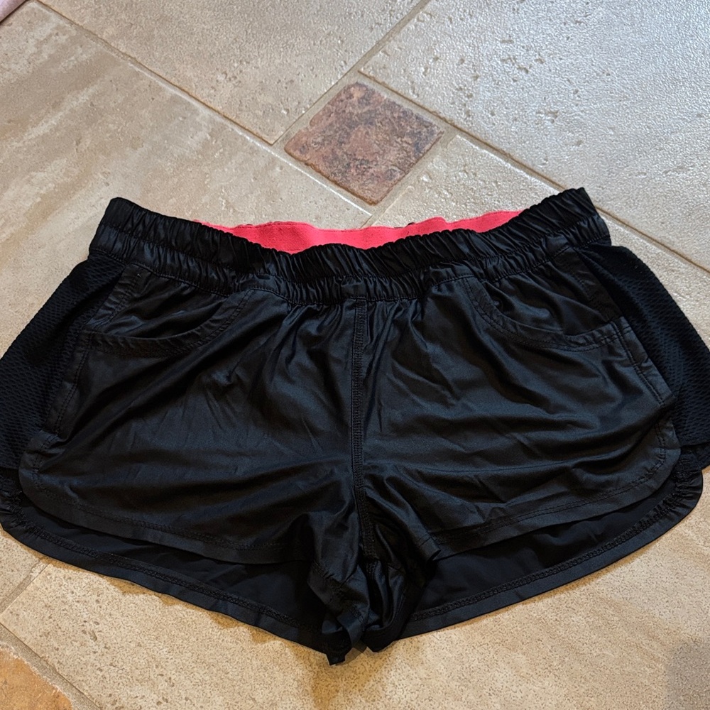 Without Walls Black and Pink Women's Athletic Shorts